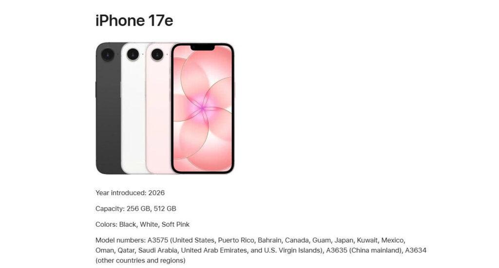 iPhone 15 Pro Max model numbers for the United States, China, and other international markets.