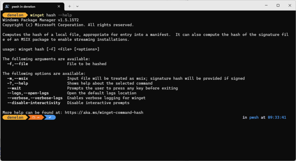 Windows Command Prompt displaying an installer’s SHA-256 checksum generated with CertUtil for comparison with the publisher’s official hash.